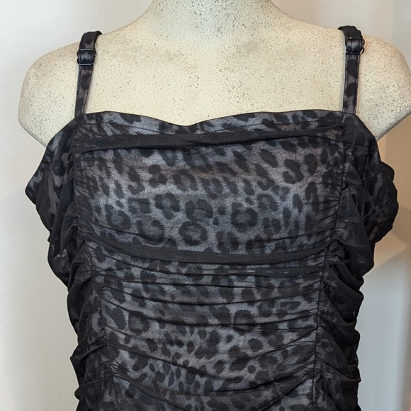 Midi Mesh Shirred Bodycon Dress Size 2x, new with tags - Picture 8 of 13